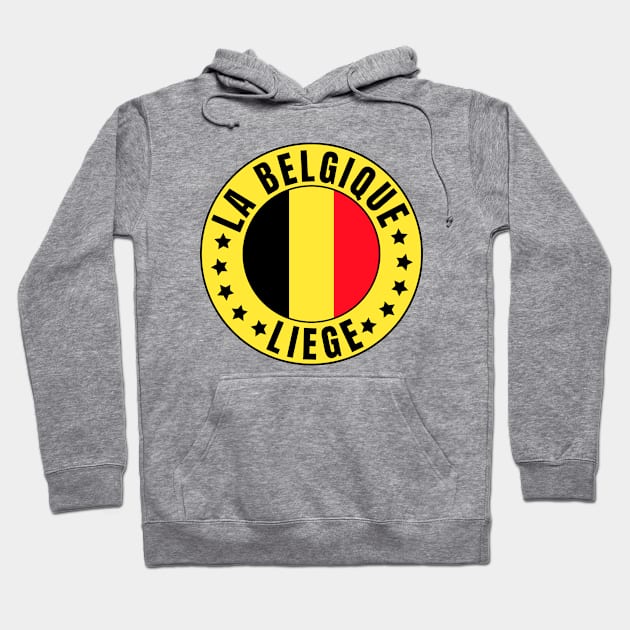 Liege Belgique Hoodie by footballomatic